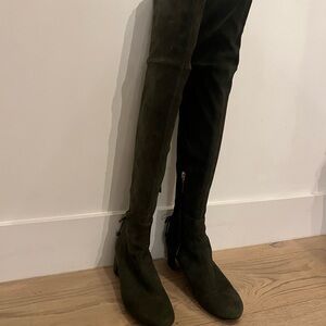 Tory Burch, size 9.5, Over the knee, army green, leather boots